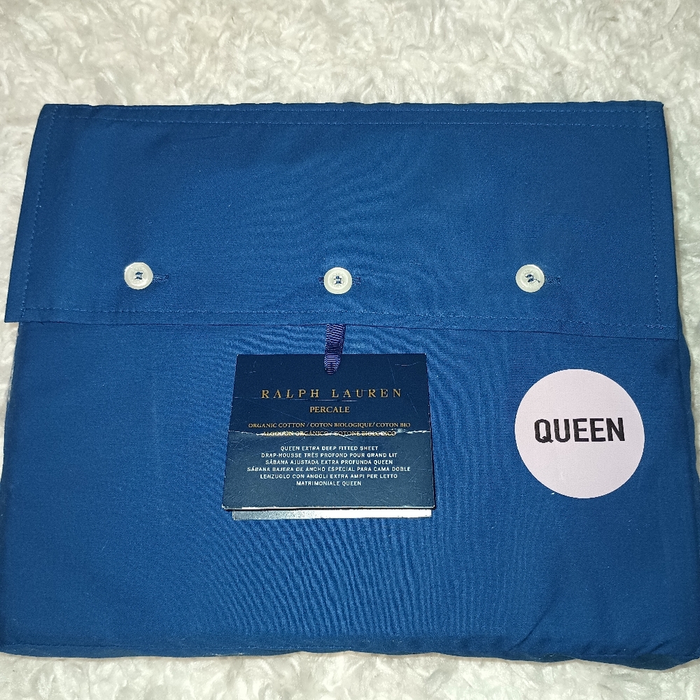 Ralph Lauren queen percale flat sheet